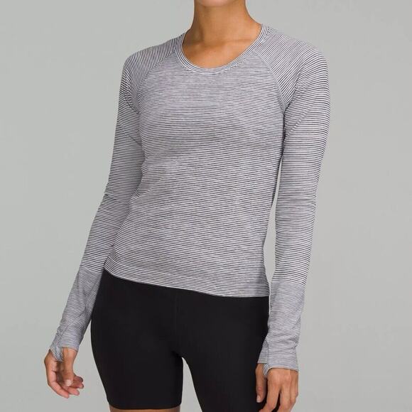 lululemon athletica Tops - Lululemon Swifty Tech 2.0 Long Sleeve Shirt Size 2 *Race Length Stripe
